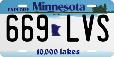 MN license plate 669LVS