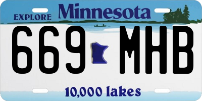MN license plate 669MHB