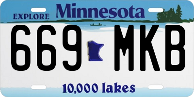 MN license plate 669MKB