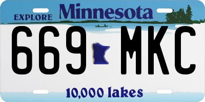 MN license plate 669MKC