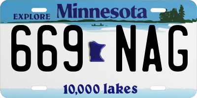 MN license plate 669NAG
