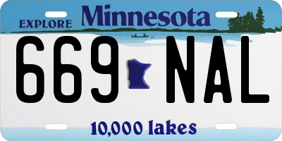 MN license plate 669NAL