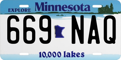 MN license plate 669NAQ