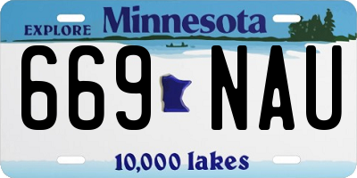 MN license plate 669NAU