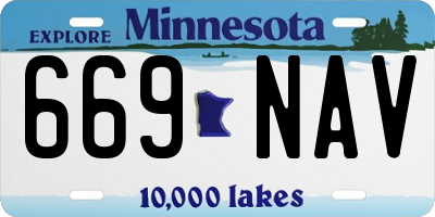 MN license plate 669NAV