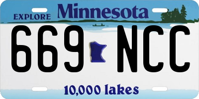 MN license plate 669NCC