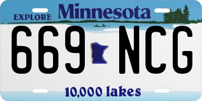 MN license plate 669NCG