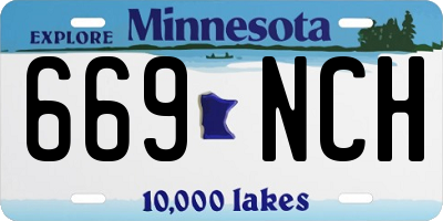MN license plate 669NCH