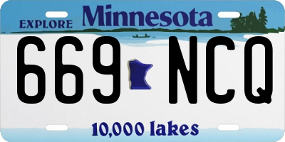 MN license plate 669NCQ