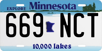 MN license plate 669NCT
