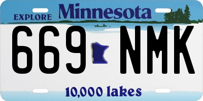 MN license plate 669NMK