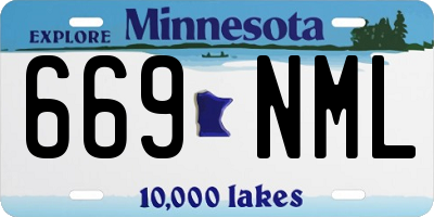 MN license plate 669NML
