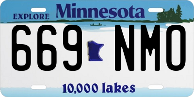 MN license plate 669NMO