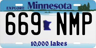 MN license plate 669NMP