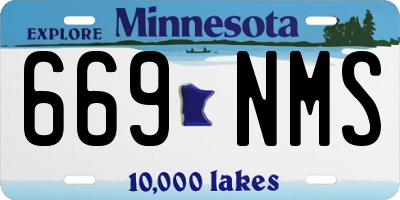 MN license plate 669NMS