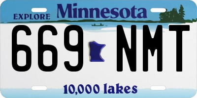 MN license plate 669NMT