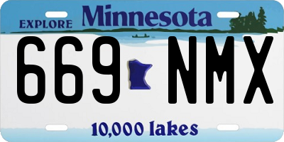 MN license plate 669NMX