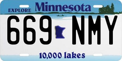 MN license plate 669NMY