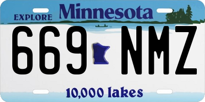 MN license plate 669NMZ