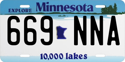 MN license plate 669NNA