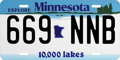 MN license plate 669NNB