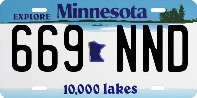 MN license plate 669NND