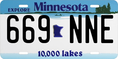 MN license plate 669NNE
