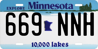MN license plate 669NNH