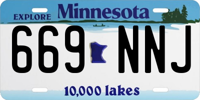 MN license plate 669NNJ