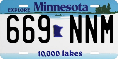 MN license plate 669NNM