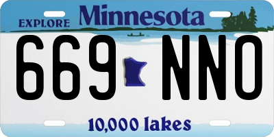 MN license plate 669NNO
