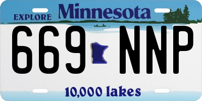 MN license plate 669NNP