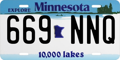 MN license plate 669NNQ