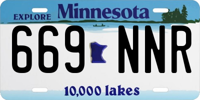MN license plate 669NNR
