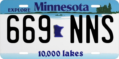 MN license plate 669NNS