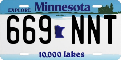 MN license plate 669NNT