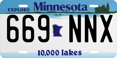 MN license plate 669NNX