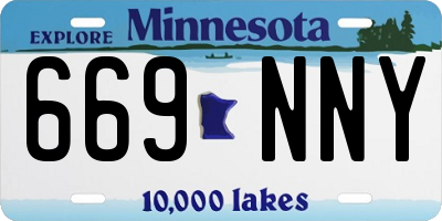 MN license plate 669NNY