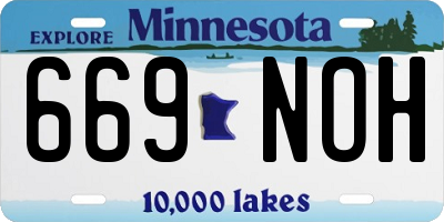 MN license plate 669NOH