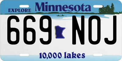 MN license plate 669NOJ