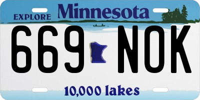 MN license plate 669NOK