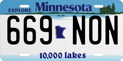 MN license plate 669NON