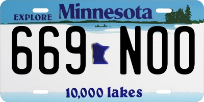 MN license plate 669NOO