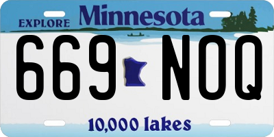 MN license plate 669NOQ