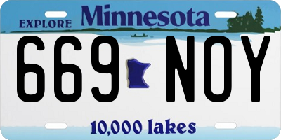 MN license plate 669NOY