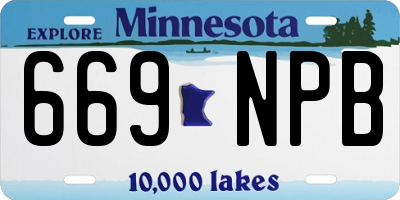 MN license plate 669NPB