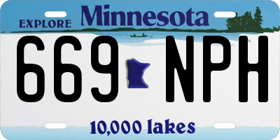 MN license plate 669NPH