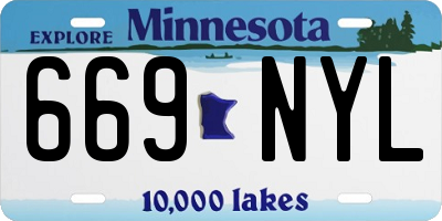 MN license plate 669NYL