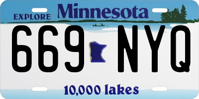 MN license plate 669NYQ
