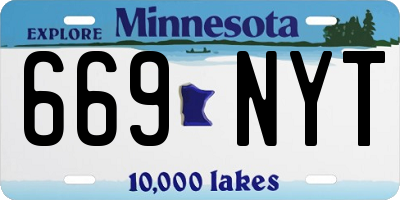 MN license plate 669NYT